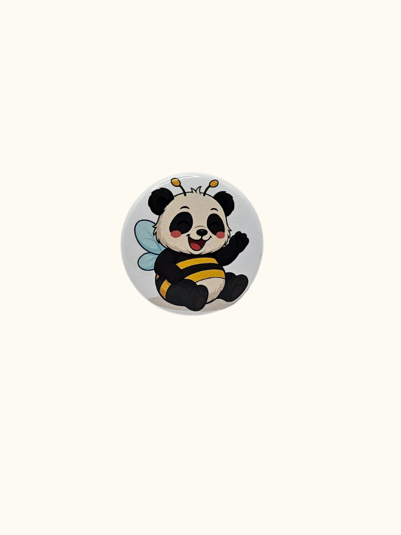 Magnet "Panda als Biene" - Ø 3,8cm