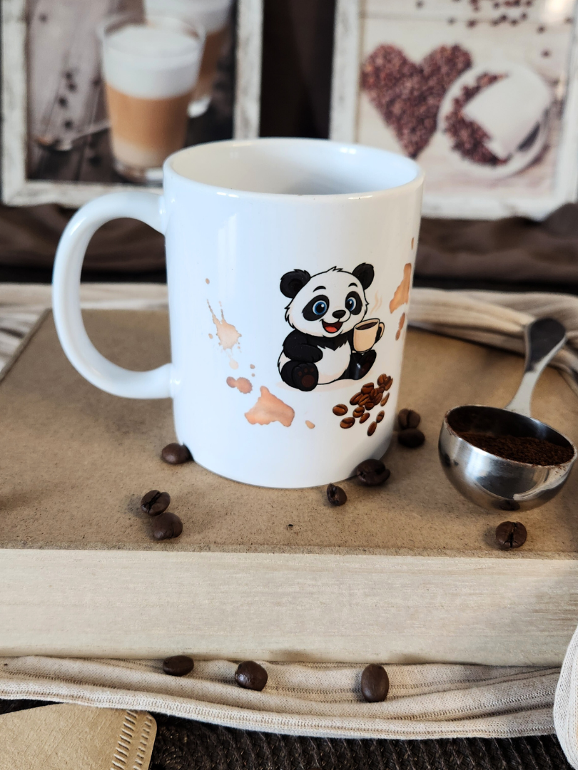 Tasse "Coffee Time" mit süßem Panda Motiv