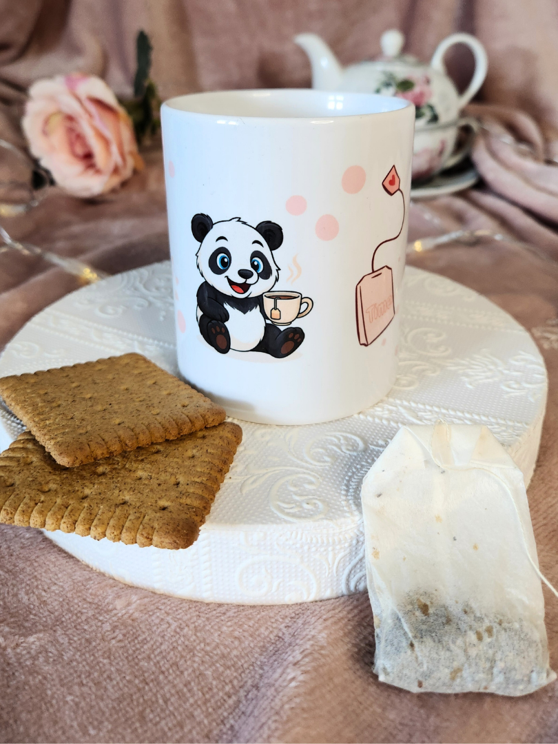 Tasse "Tea Time" mit süßem Panda Motiv