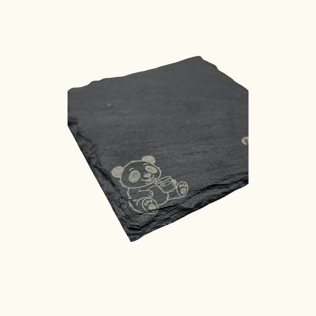 Personalisierte Schiefer Untersetzer - quadratisch, 10 × 10 cm