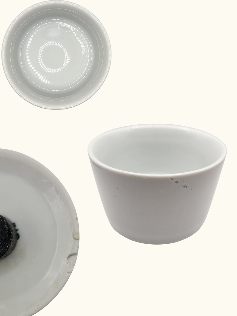 B-Ware - Servierbrett für Dips aus Olivenholz inkl. 4 Porzellanschalen