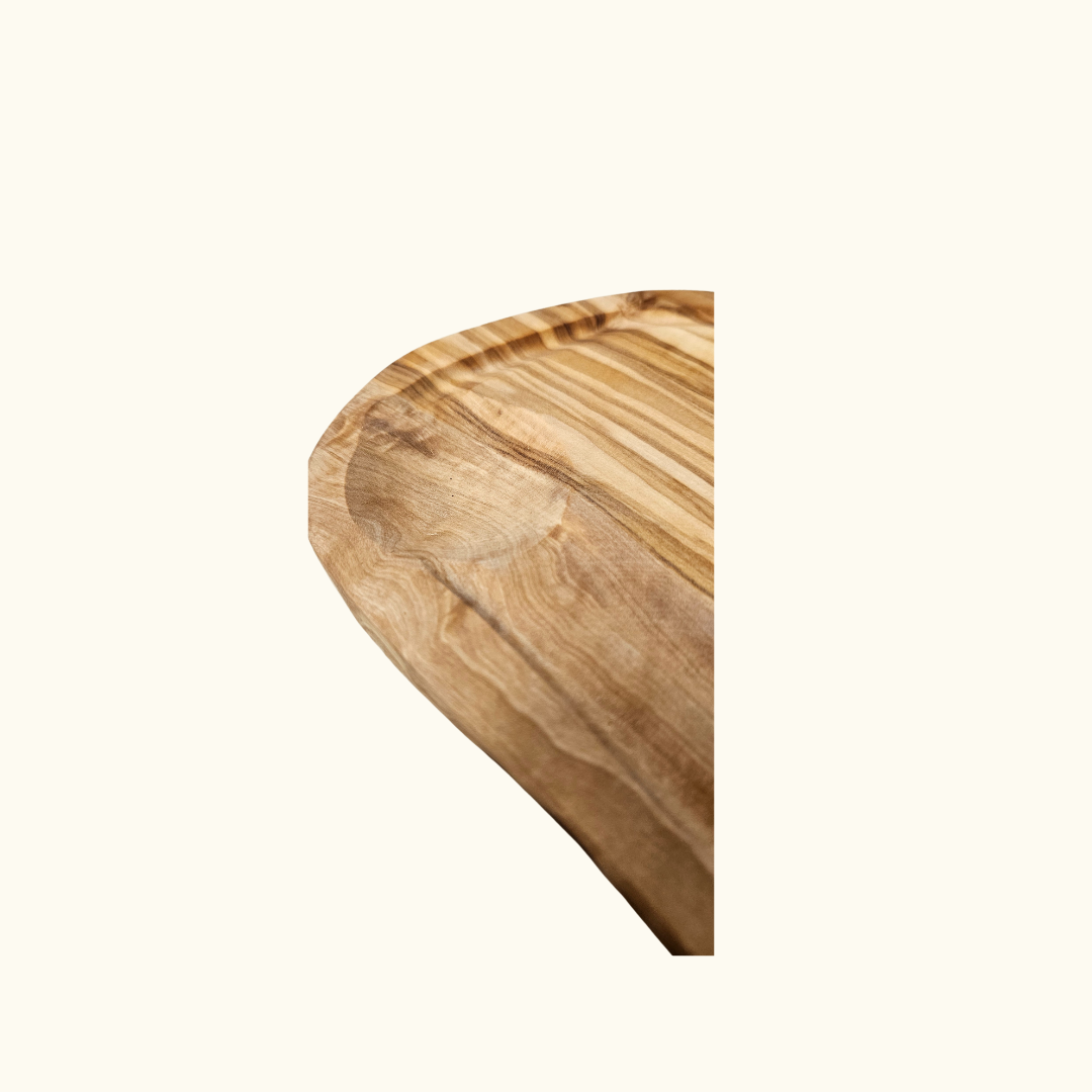 Steakbrett mit Saftrille ca. 35 cm aus Olivenholz