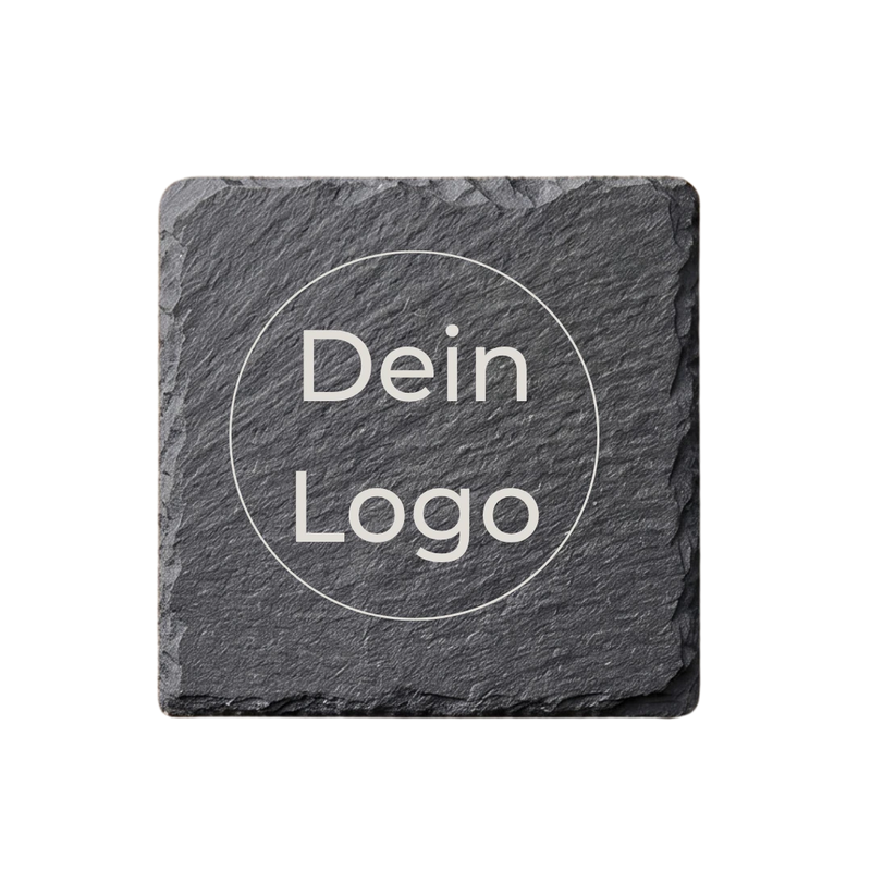 Schieferuntersetzer mit Logo
