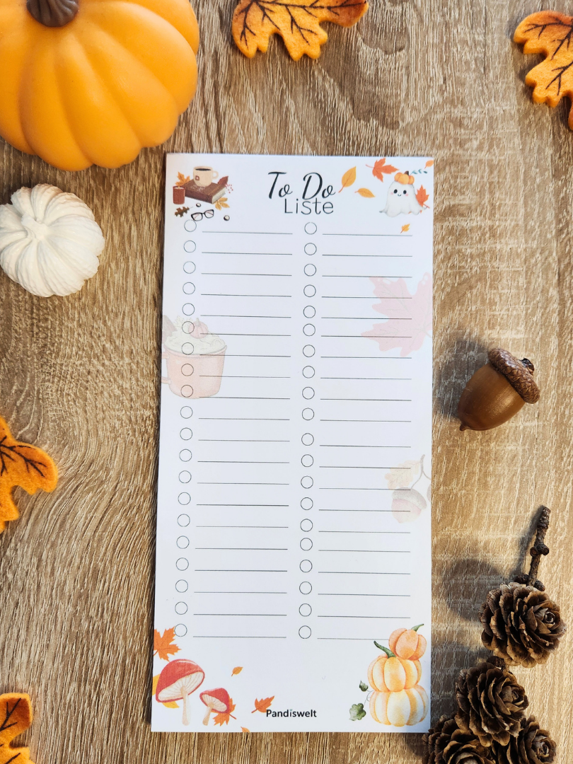 LIMITED EDITION To Do Liste "Autumn" - 25 Blatt