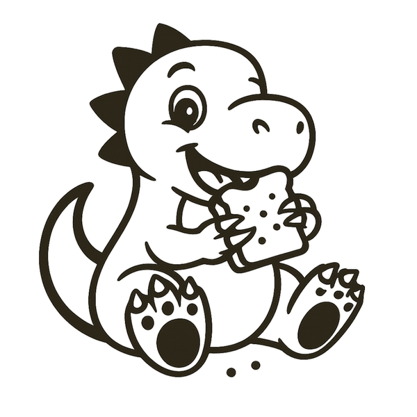 Dinosaurier mit Brot