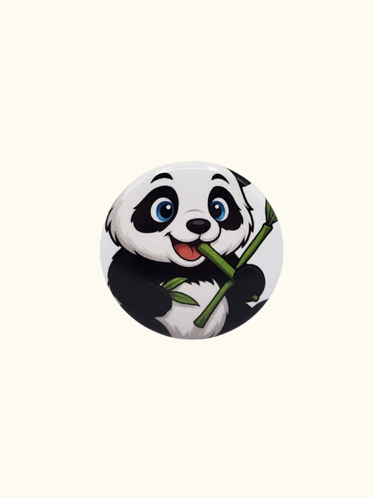 B-Ware - "Panda mit Bambus" - Ø 3,8cm