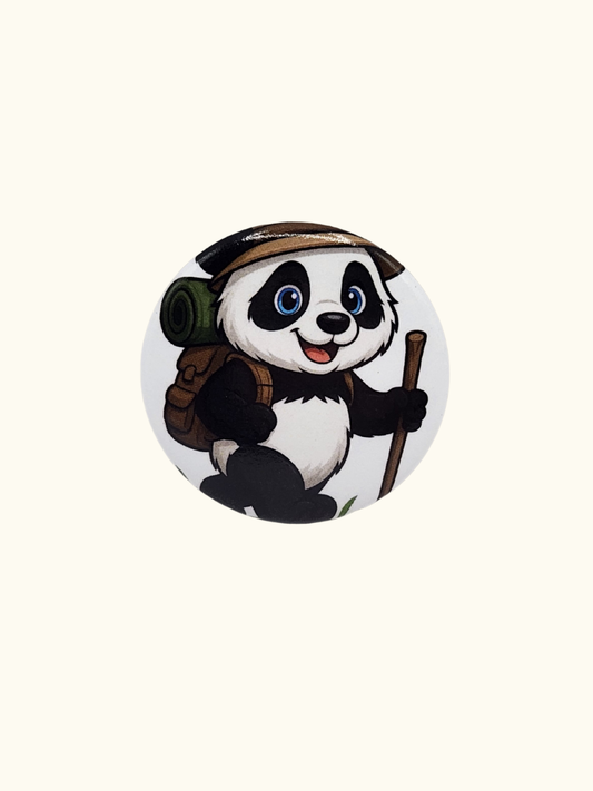 B-Ware - Magnet "Panda am Wandern" - Ø 3,8cm