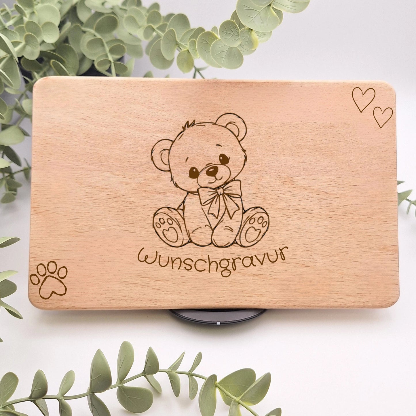 Frühstücksbrett "Teddy" mit Wunschgravur