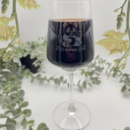 Weinglas "Panda" personalisiert