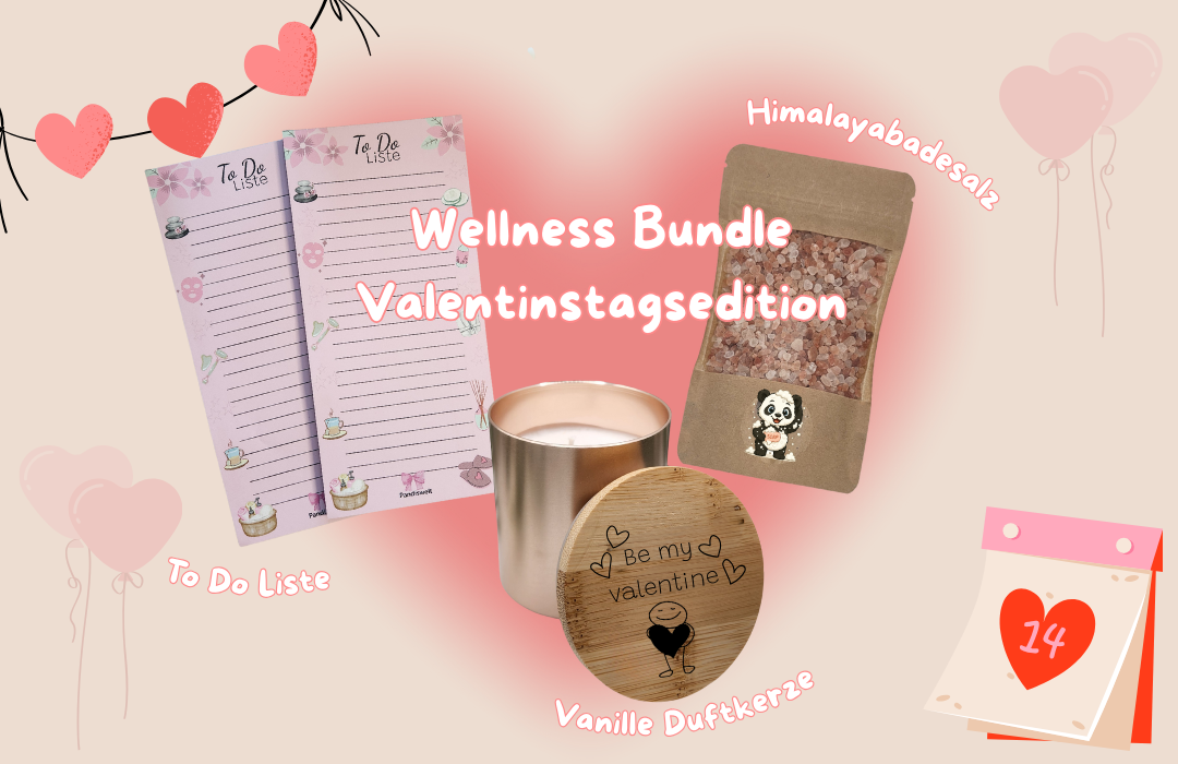 Valentinstag Geschenk für Frau - Duftkerze und Badesalz - Wellness
