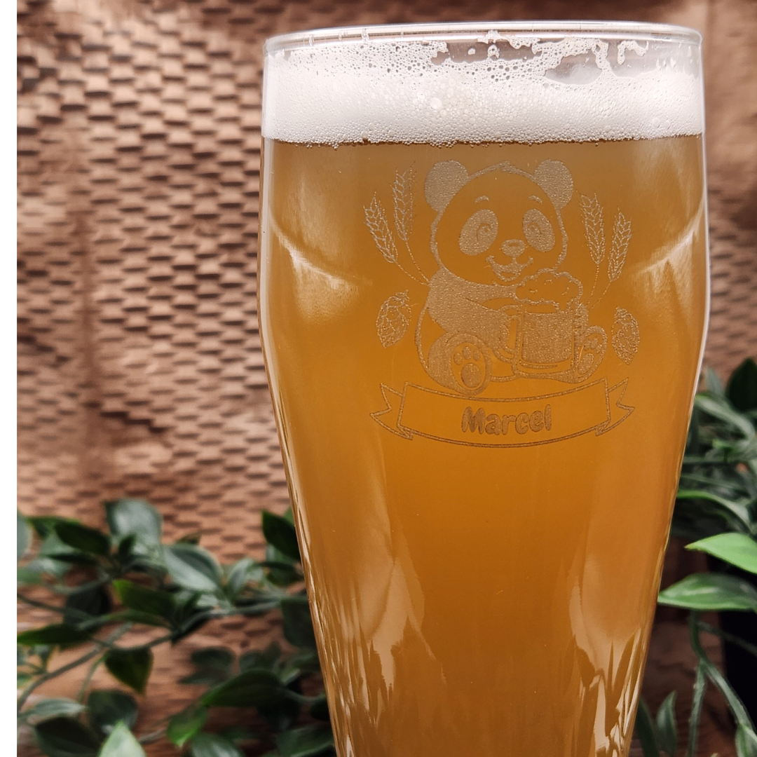 Bierglas "Panda" mit Wunschname