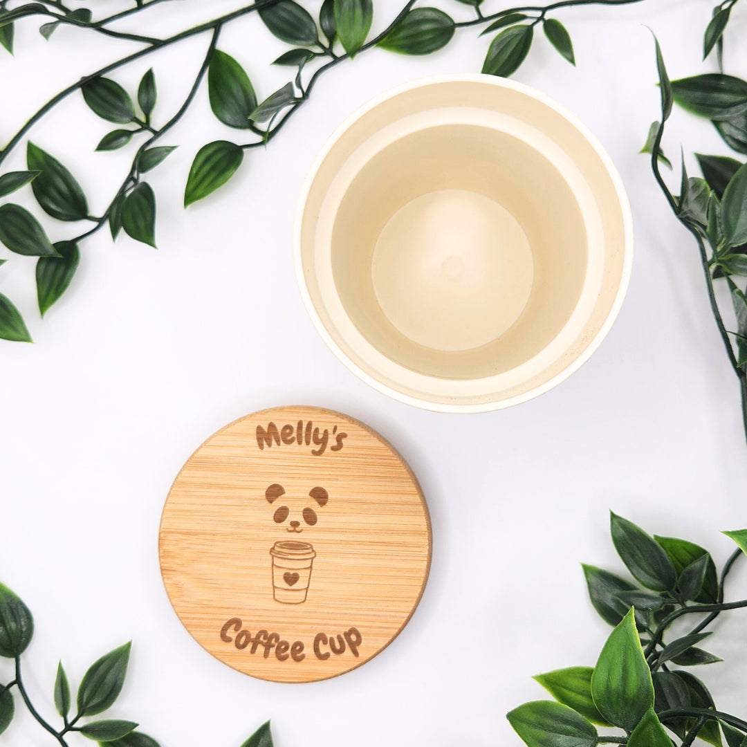 Personalisierter & nachhaltiger Kaffeebecher "to go" mit Korkband