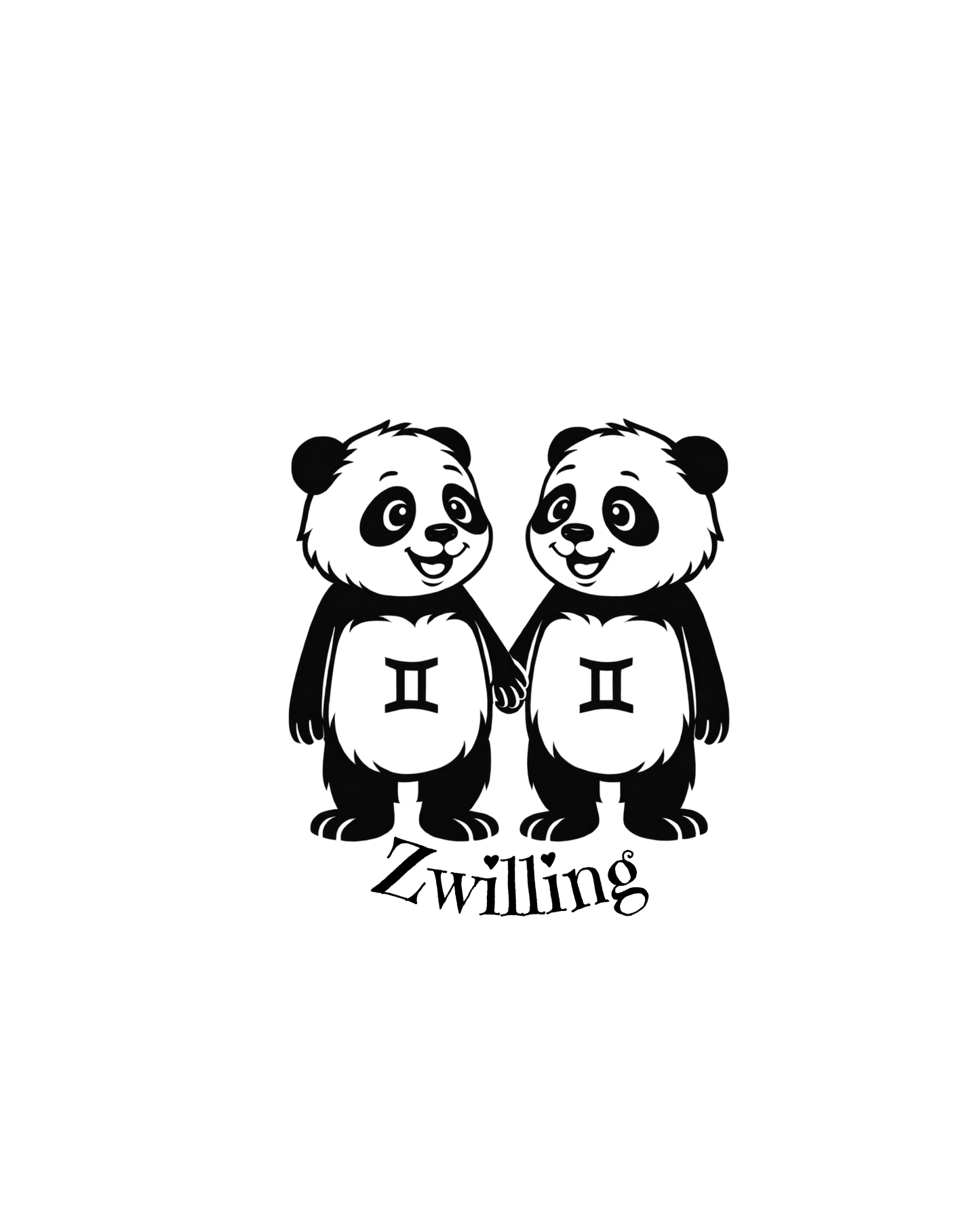 Sternzeichen "Panda-Edition" Schlüsselanhänger personalisiert aus Buchenholz