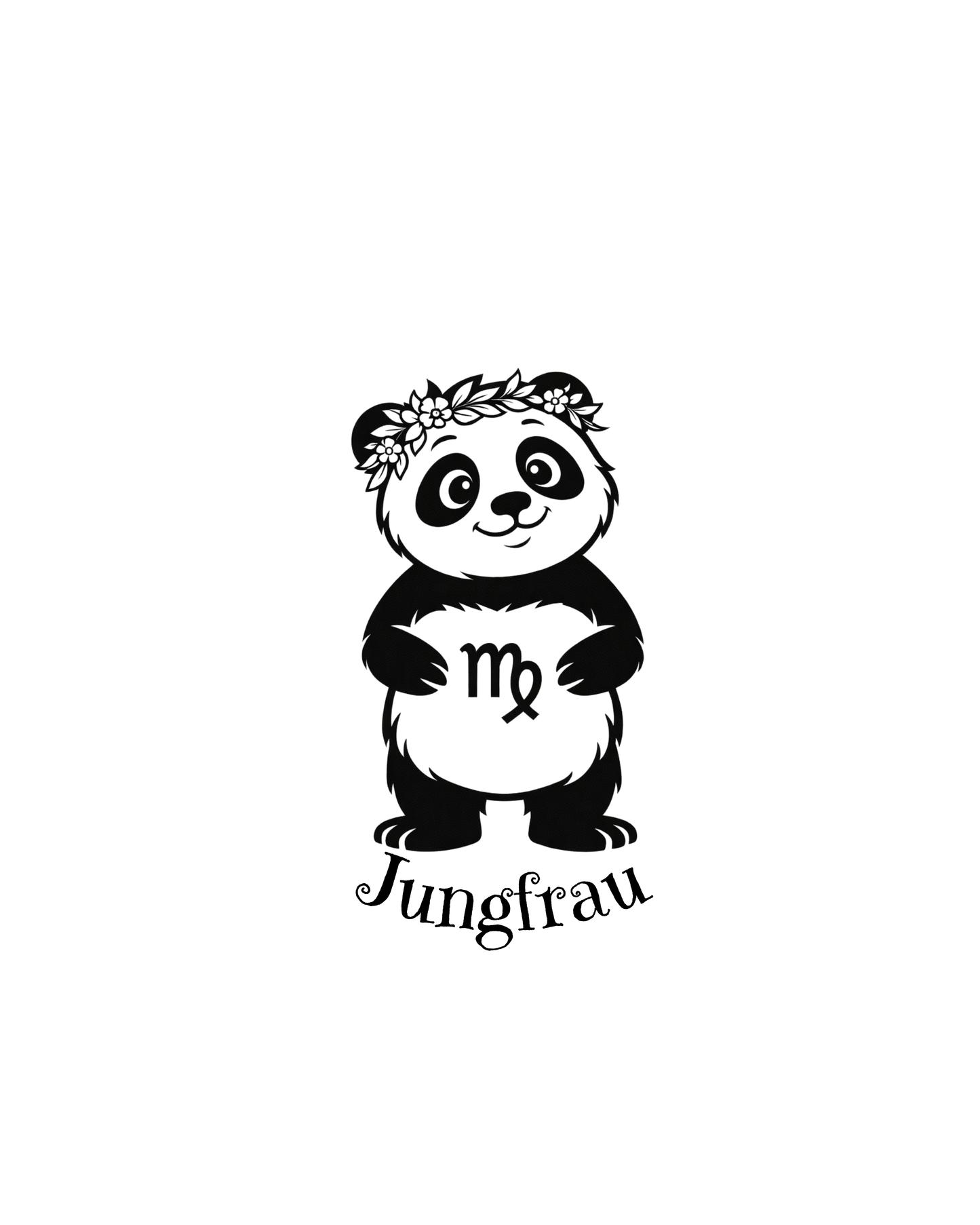 Sternzeichen "Panda-Edition" Schlüsselanhänger personalisiert aus Buchenholz