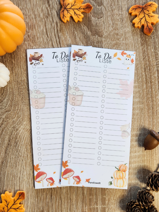 LIMITED EDITION To Do Liste "Autumn" - 25 Blatt