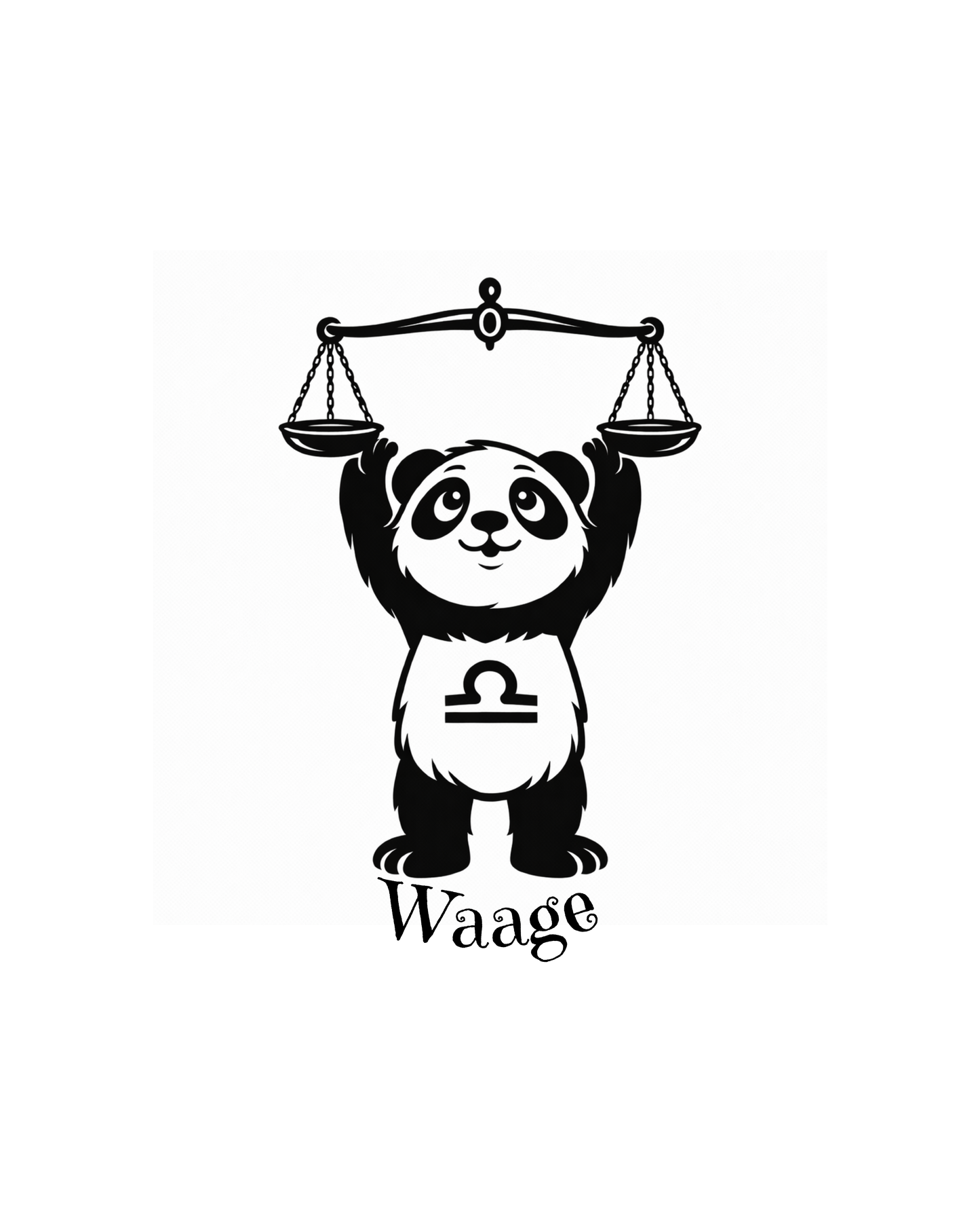 Sternzeichen "Panda-Edition" Schlüsselanhänger personalisiert aus Buchenholz